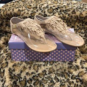 SALE❤️Nude Fringe Sandals